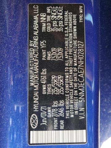 2022 HYUNDAI TUCSON LIM - 5NMJECAE7NH028127