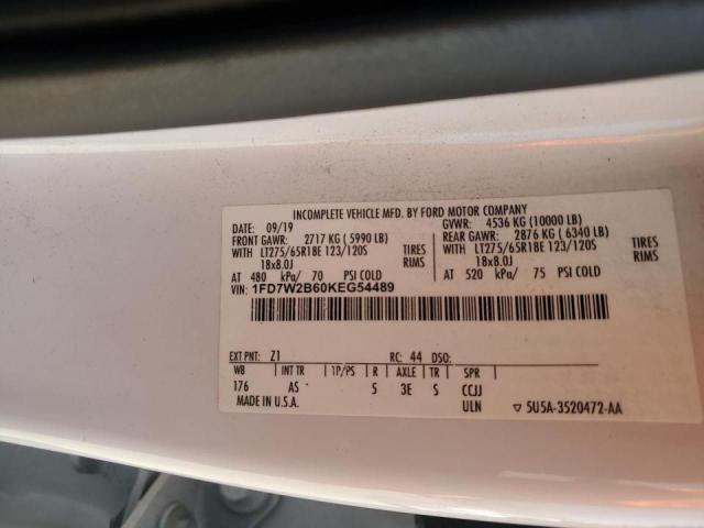 2019 FORD F250 SUPER - 1FD7W2B60KEG54489