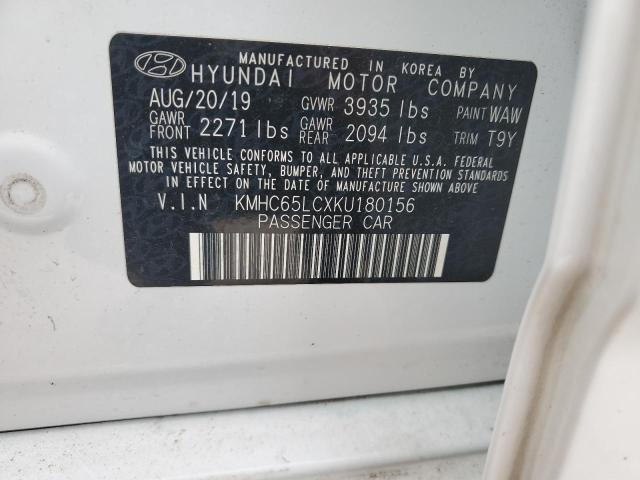 2019 HYUNDAI IONIQ BLUE - KMHC65LCXKU180156