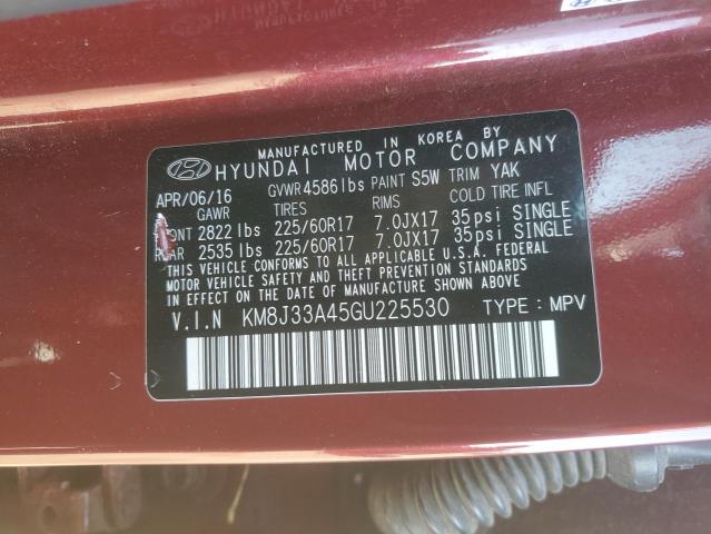 2016 HYUNDAI TUCSON LIM - KM8J33A45GU225530
