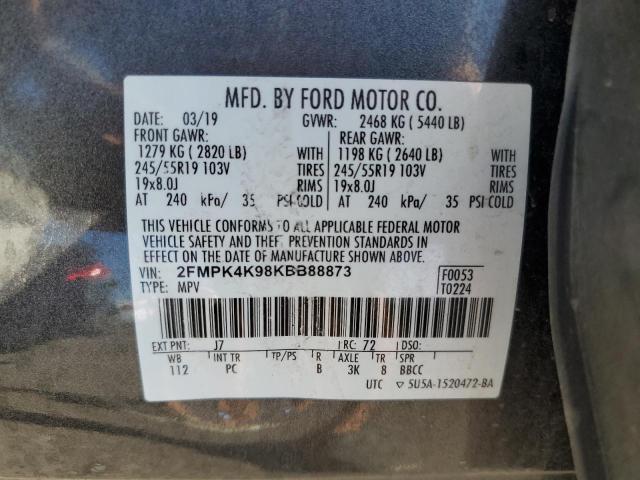 2019 FORD EDGE TITAN - 2FMPK4K98KBB88873