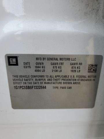2015 CHEVROLET CRUZE LT - 1G1PC5SB6F7222844
