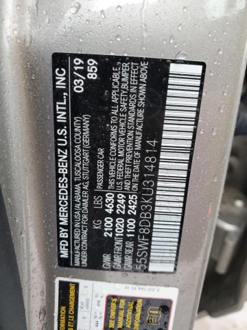 VIN 55SWF8DB3KU314814 2019 Mercedes-Benz C-Class, 300 no.12