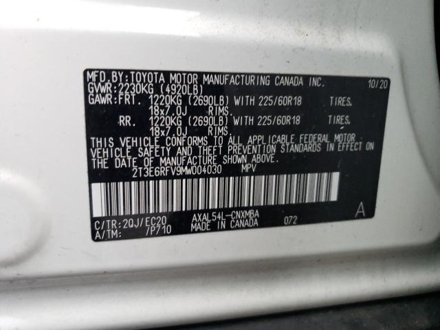 VIN 2T3E6RFV9MW004030 2021 Toyota RAV4, Xse no.13