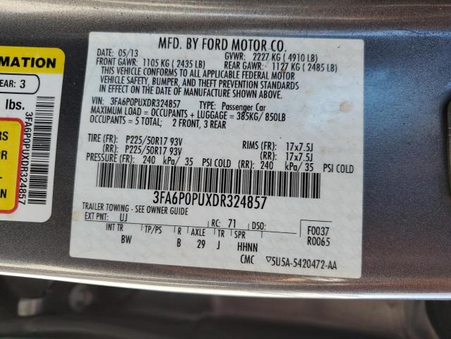 VIN 3FA6P0PUXDR324857 2013 Ford Fusion, Se Phev no.12