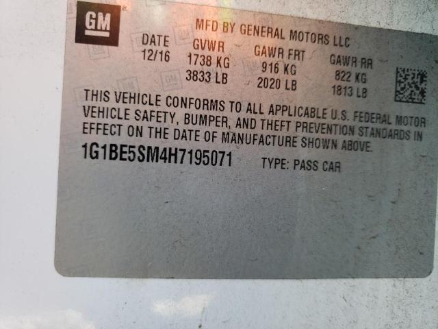2017 CHEVROLET CRUZE LT - 1G1BE5SM4H7195071
