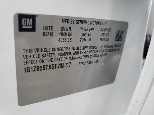 2016 CHEVROLET MALIBU LS - 1G1ZB5STXGF233017