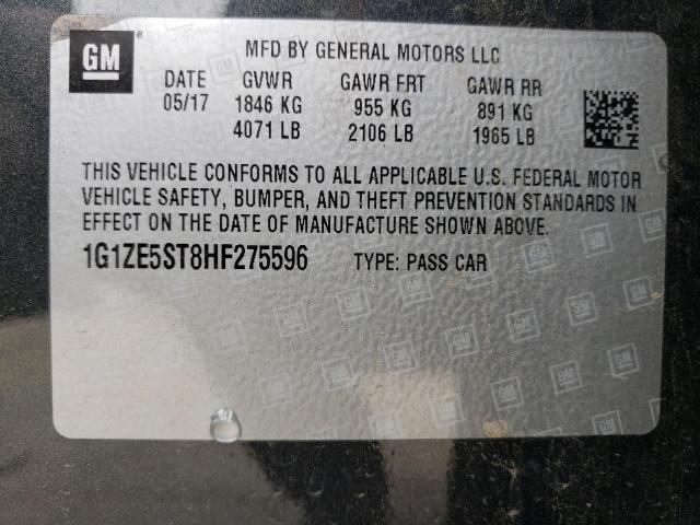 2017 CHEVROLET MALIBU LT - 1G1ZE5ST8HF275596