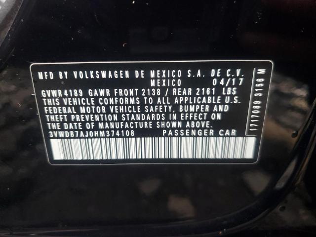 2017 VOLKSWAGEN JETTA SE - 3VWDB7AJ0HM374108