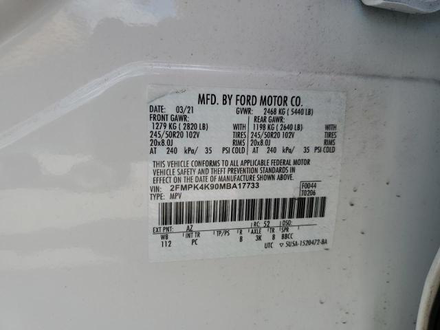 2021 FORD EDGE TITAN - 2FMPK4K90MBA17733