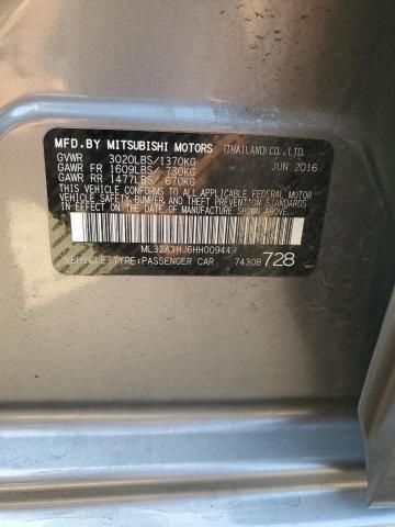 2017 MITSUBISHI MIRAGE ES - ML32A3HJ6HH009449