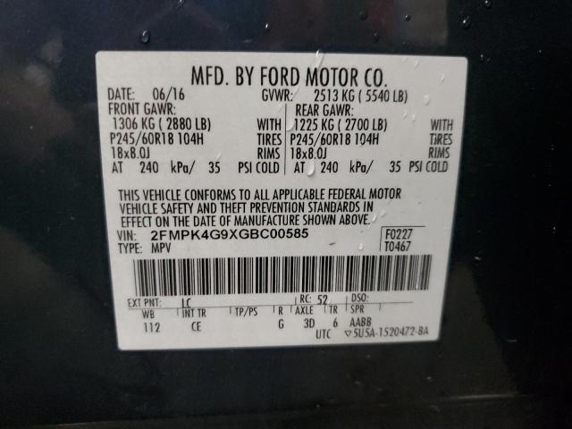 2016 FORD EDGE SE - 2FMPK4G9XGBC00585