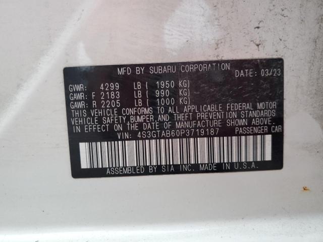 2023 SUBARU IMPREZA - 4S3GTAB60P3719187