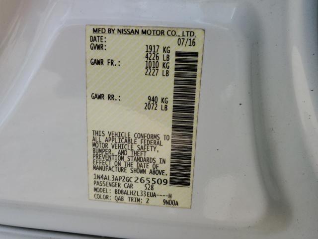 2016 NISSAN ALTIMA 2.5 - 1N4AL3AP2GC265509