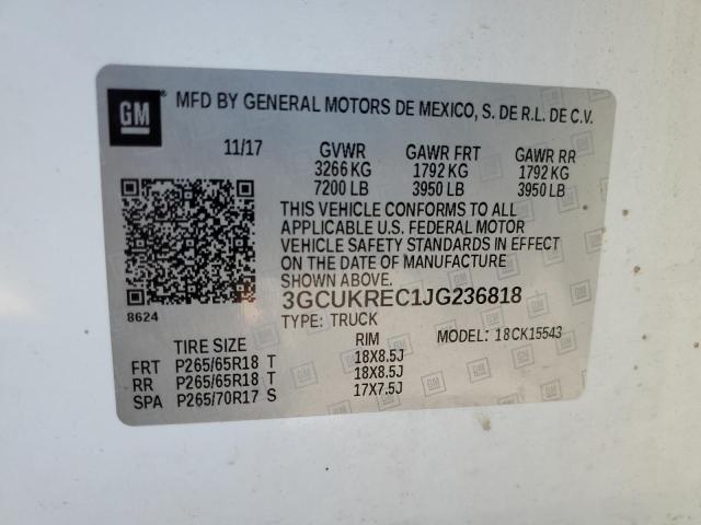 2018 CHEVROLET SILVERADO - 3GCUKREC1JG236818
