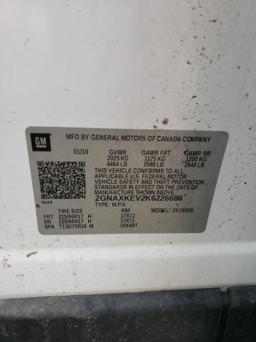 2019 CHEVROLET EQUINOX LT - 2GNAXKEV2K6226686