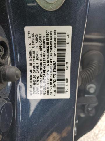 2020 HONDA CIVIC EXL - 19XFC1F74LE004558