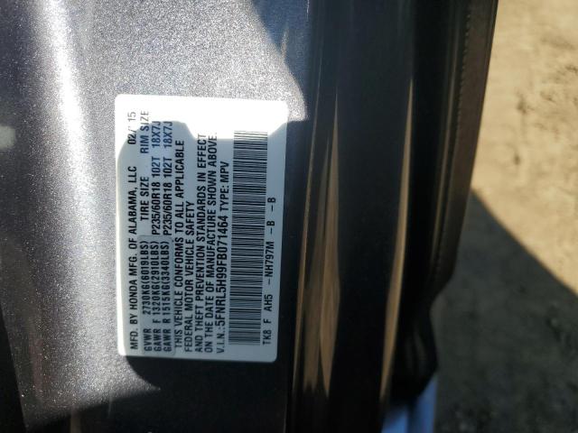 VIN 5FNRL5H99FB071464 2015 Honda Odyssey, Touring no.13