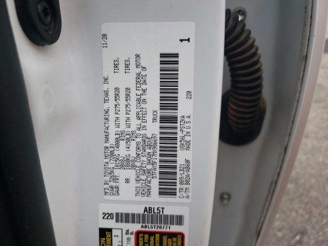 2021 TOYOTA TUNDRA CRE - 5TFAY5F17MX986697