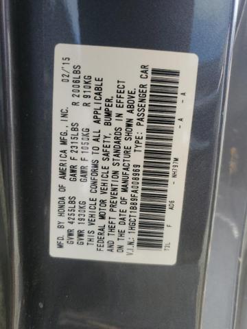 VIN 1HGCT1B89FA008969 2015 Honda Accord, Exl no.12