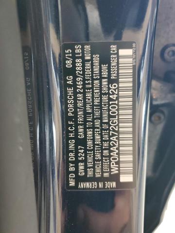 2016 PORSCHE PANAMERA 2 - WP0AA2A72GL001426