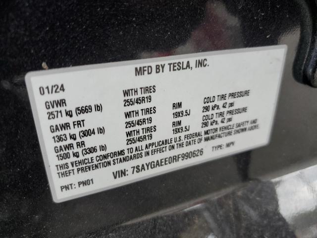 2024 TESLA MODEL Y - 7SAYGAEE0RF990626