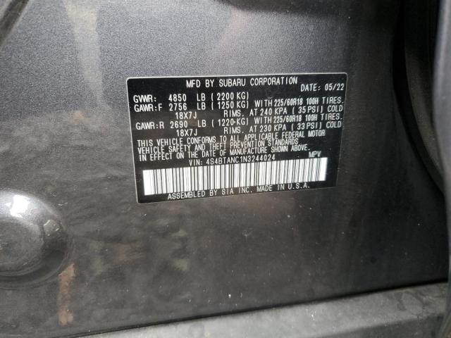 VIN 4S4BTANC1N3244024 2022 Subaru Outback, Limited no.12