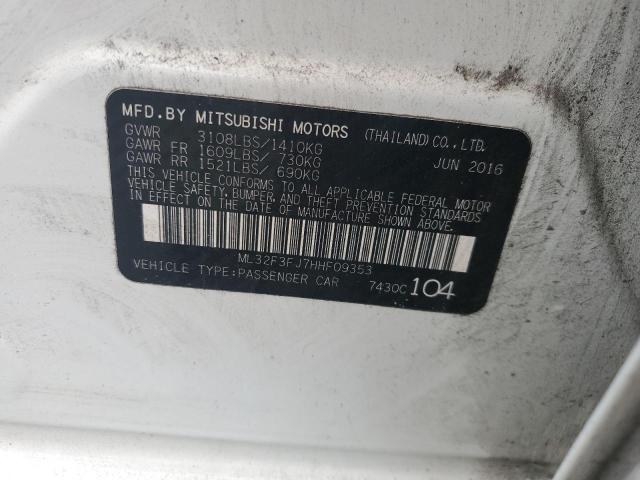 2017 MITSUBISHI MIRAGE G4 - ML32F3FJ7HHF09353