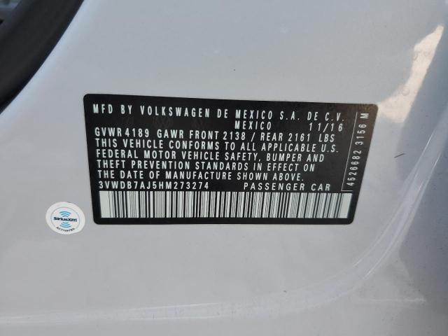 2017 VOLKSWAGEN JETTA SE - 3VWDB7AJ5HM273274