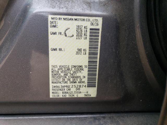 2016 NISSAN ALTIMA 2.5 - 1N4AL3AP4GC252874