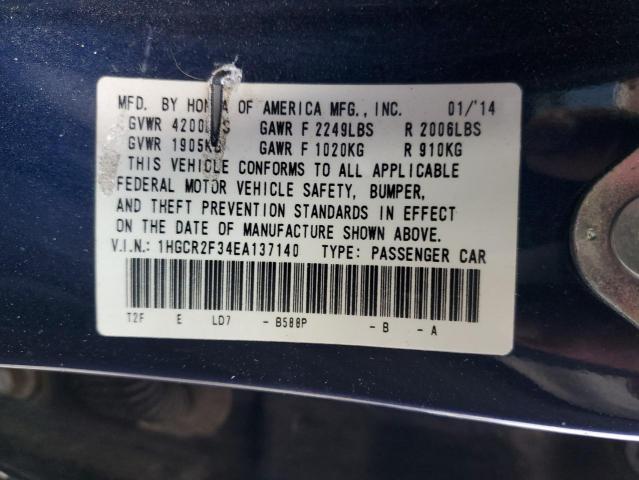 VIN 1HGCR2F34EA137140 2014 Honda Accord, LX no.13