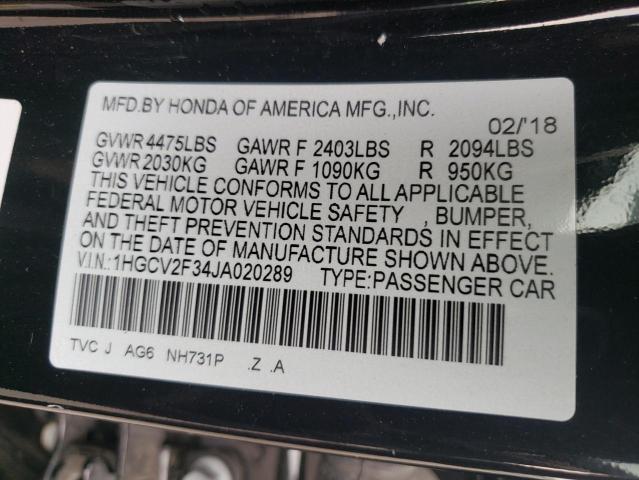 2018 HONDA ACCORD SPO - 1HGCV2F34JA020289