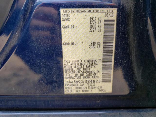 2016 NISSAN ALTIMA 2.5 - 1N4AL3AP2GN384875