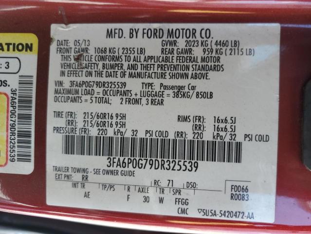 VIN 3FA6P0G79DR325539 2013 FORD FUSION no.12