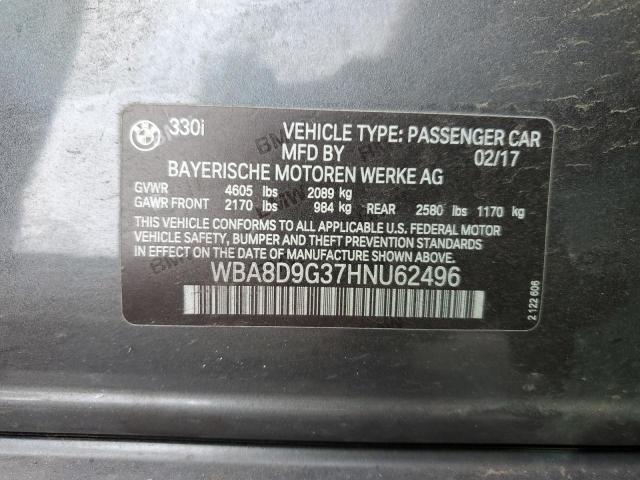 VIN WBA8D9G37HNU62496 2017 BMW 3 Series, 330 XI no.12