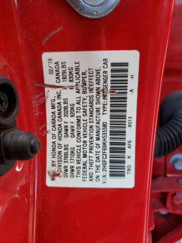 2019 HONDA CIVIC LX - 2HGFC2F69KH535580