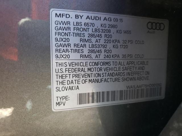 VIN WA1LAAF75HD001292 2017 AUDI Q7 no.14