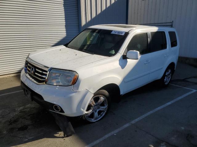 HONDA PILOT EXLN 2013 white  gas 5FNYF3H74DB033692 photo #1