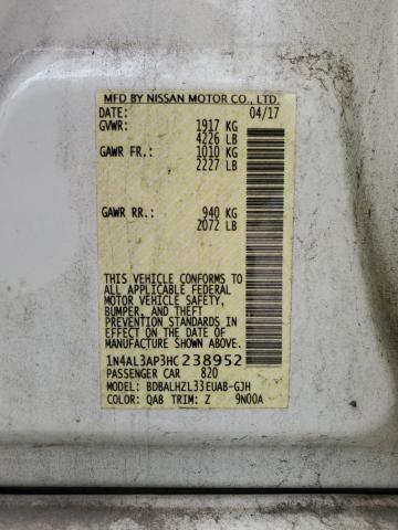 2017 NISSAN ALTIMA 2.5 - 1N4AL3AP3HC238952