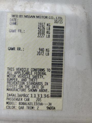 2016 NISSAN ALTIMA 2.5 - 1N4AL3AP8GC113136
