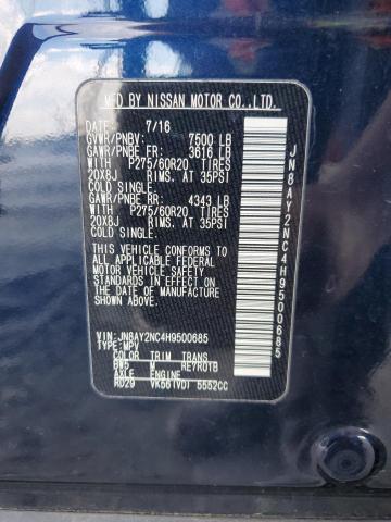 2017 NISSAN ARMADA SV - JN8AY2NC4H9500685