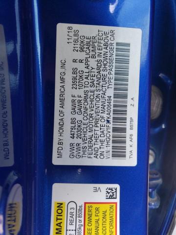 2019 HONDA ACCORD SPO - 1HGCV1F37KA006494