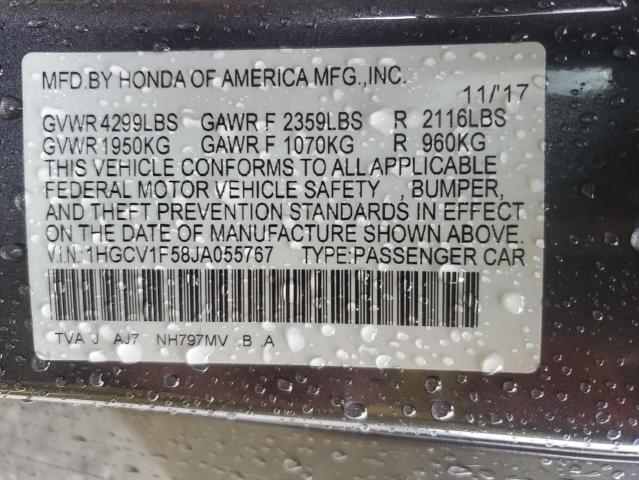 2018 HONDA ACCORD EXL - 1HGCV1F58JA055767
