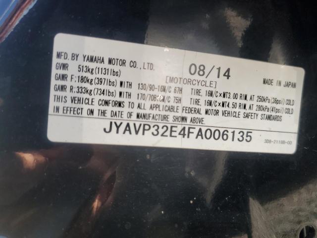 2015 YAMAHA XVS1300 CT JYAVP32E4FA006135