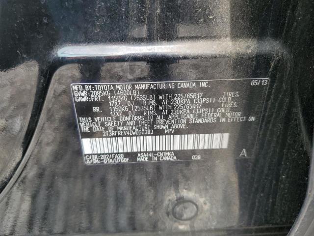 VIN 2T3RFREV4DW050383 2013 Toyota RAV4, Xle no.12