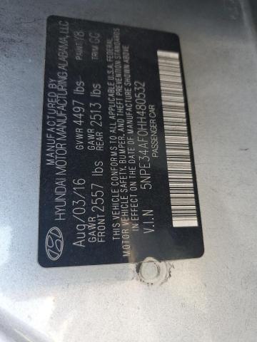 2017 HYUNDAI SONATA SPO - 5NPE34AF0HH480532