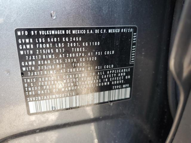 2021 VOLKSWAGEN TIGUAN SE - 3VV2B7AX6MM007515