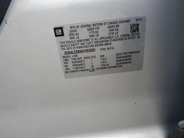 2017 CHEVROLET EQUINOX LT - 2GNALCEK6H1563665