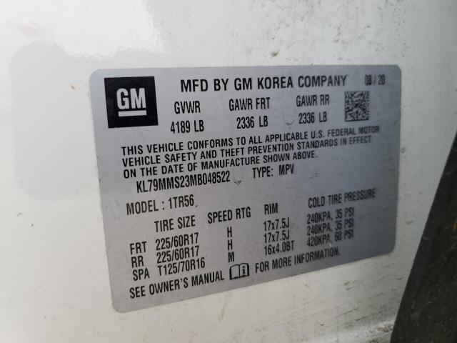 VIN KL79MMS23MB048522 2021 Chevrolet Trailblazer, LS no.12