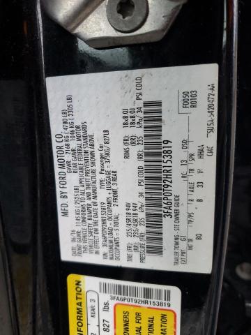 2017 FORD FUSION SE - 3FA6P0T92HR153819